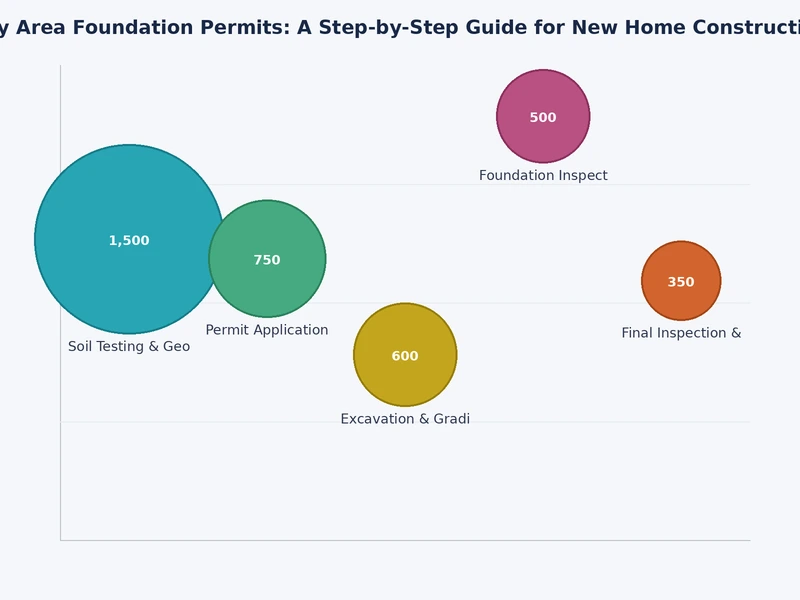 Gráfico de barras que compara los plazos promedio de revisión de planos para permisos de cimentación en las principales ciudades del Área de la Bahía para nueva construcción residencial