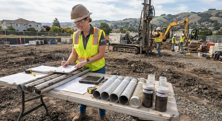 Geotechnical report requirements for a commercial building in the Bay Area — soil boring and site investigation