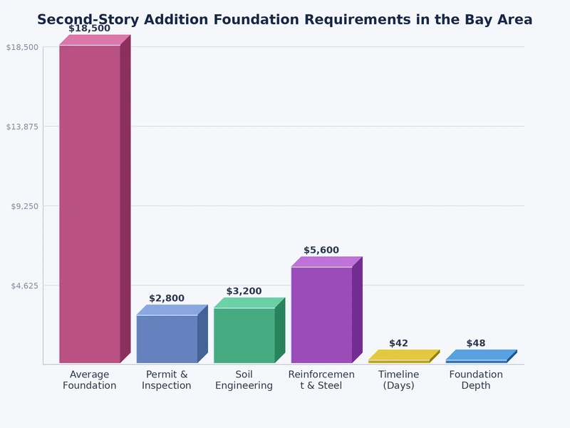 chart comparing foundation load and seismic requirements for single story vs second story additions in Bay Area