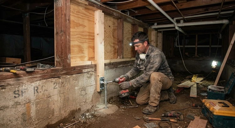 Seismic retrofit cost Bay Area — cripple wall reinforcement with plywood sheathing and anchor bolts